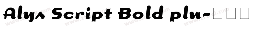 Alys Script Bold plu字体转换
